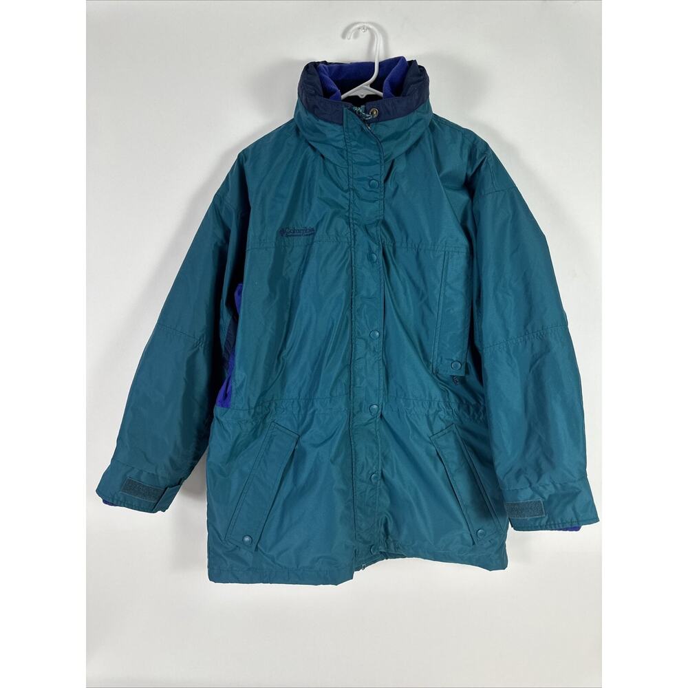 Columbia Long's Women Peak Winter Ski Coat W/ Removable Fleece Liner 3 In 1 Sz M